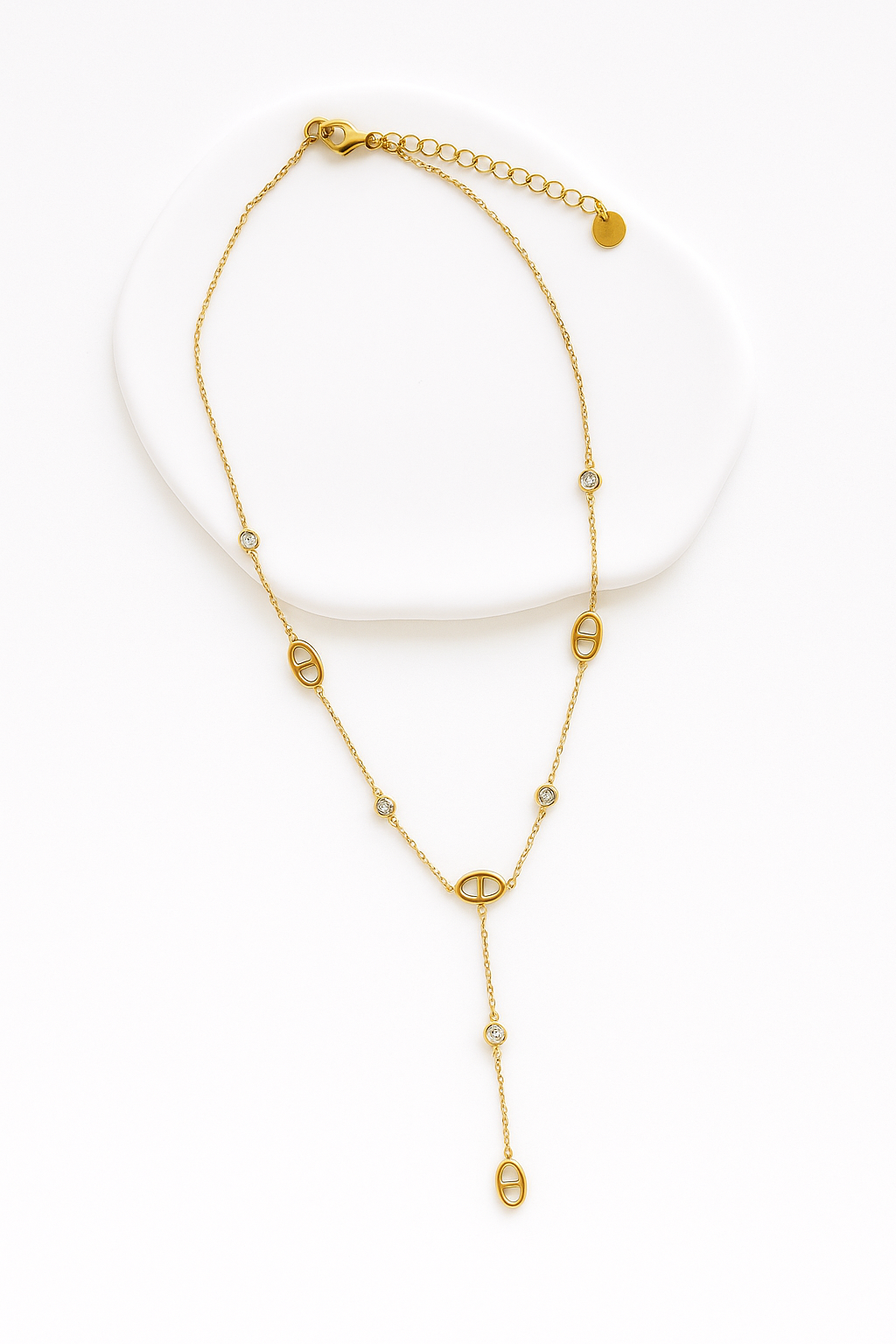 Collier Ovale avec Brillant étincelant