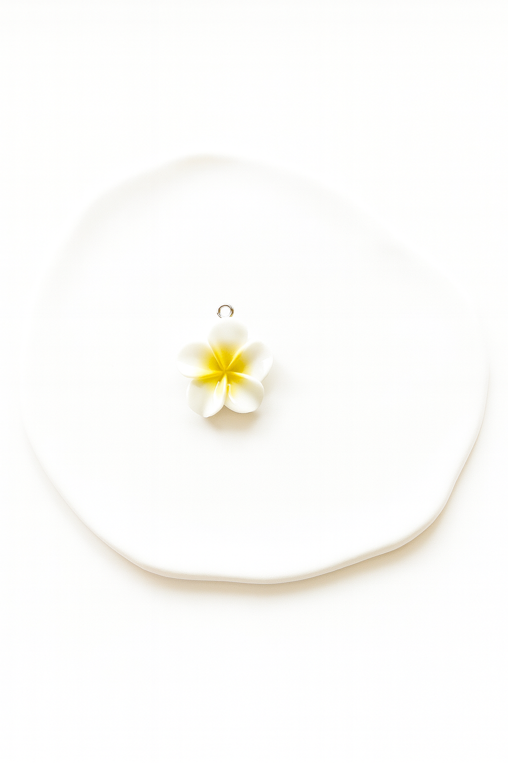 Charms Fleur de Frangipanier - Blanc & Jaune