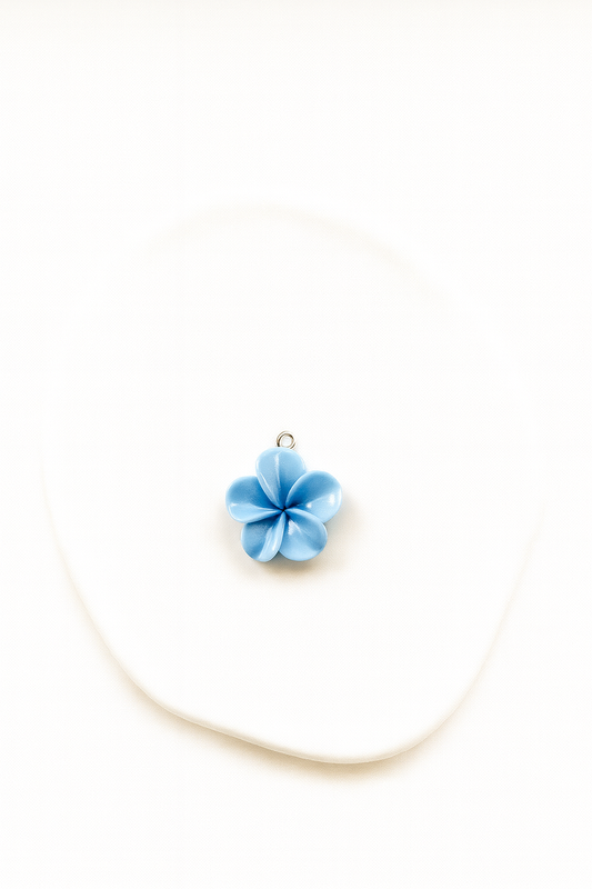 Charms Fleur de Frangipanier - Bleu