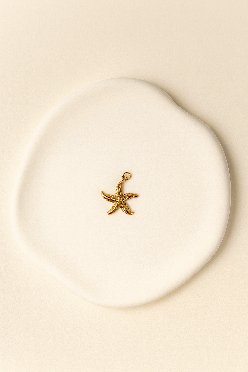 Charms étoile de mer Taille Moyen - en acier inoxydable couleur or