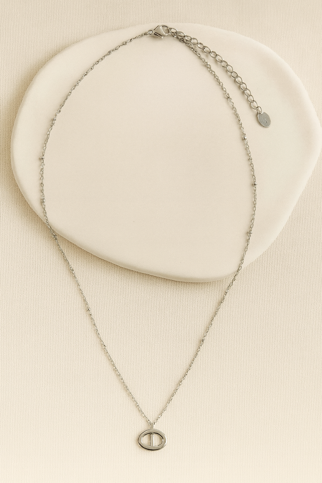 Collier Ovale Brillant en Argent