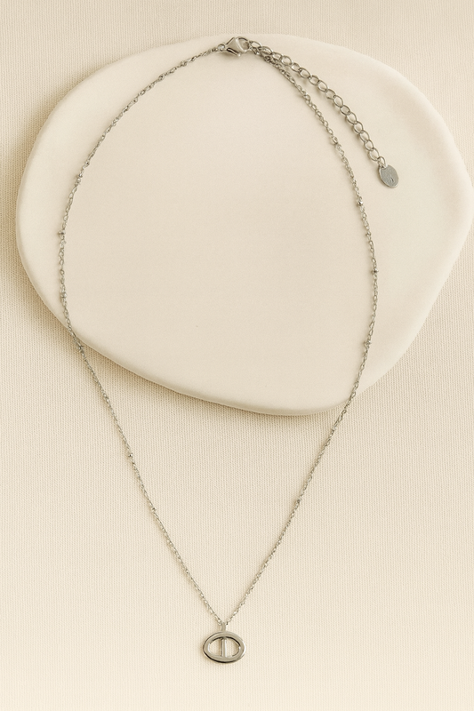 Collier Ovale Brillant en Argent