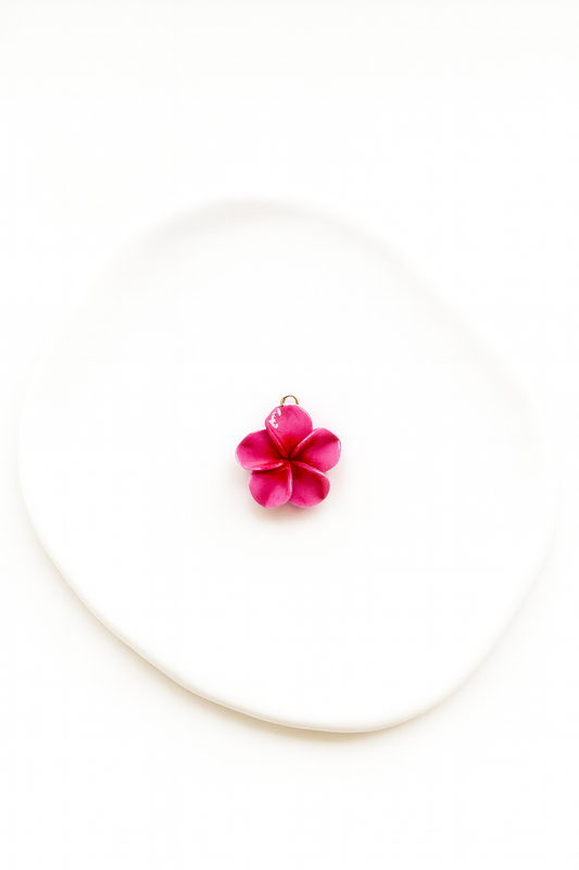 Charms Fleur de Frangipanier - Rose Fuchsia