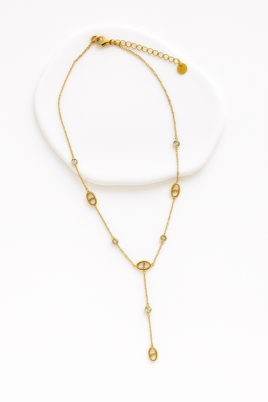 Collier Ovale avec Brillant étincelant