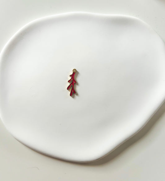 Charms corail rouge - pendentif marin