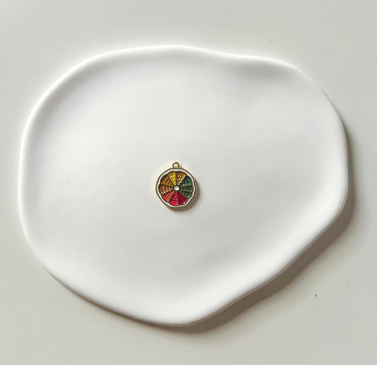 Charms Rond Coloré – Breloque Fantaisie pour Bijoux et Accessoires