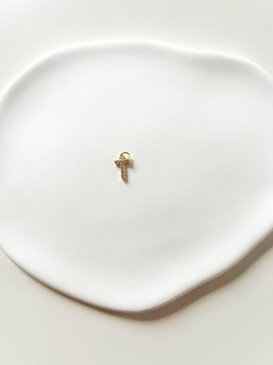 Charms Lettre T – Breloque Alphabet  - Petite taille
