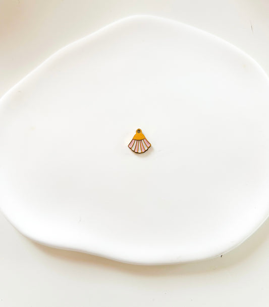 Charms coquillage doré et rose
