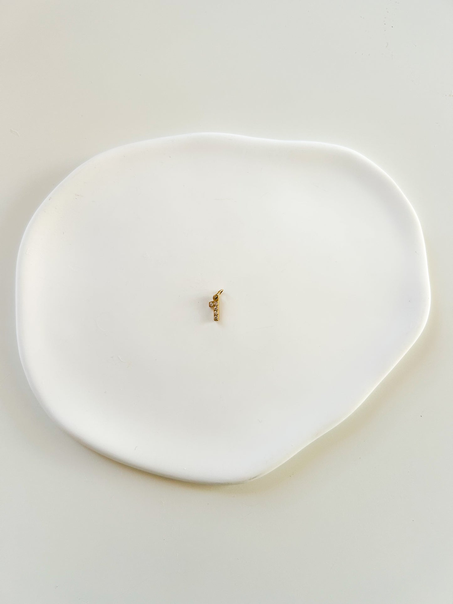 Charms pendentif lettre 1 doré avec strass