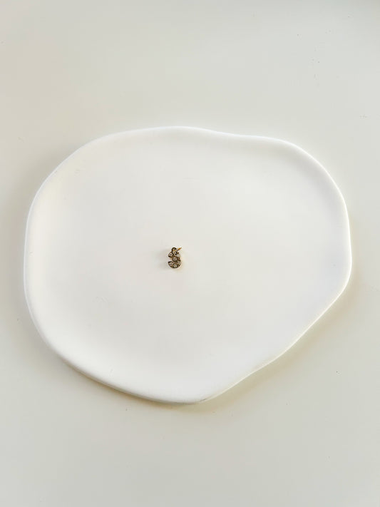 Charms pendentif lettre 3 doré avec strass