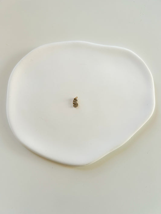 Charms pendentif lettre 5 doré avec strass