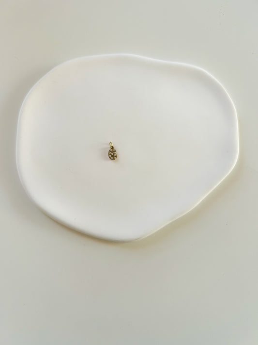 Charms pendentif lettre 6 doré avec strass