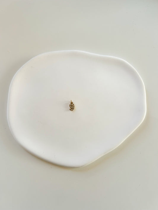 Charms pendentif lettre 9 doré avec strass