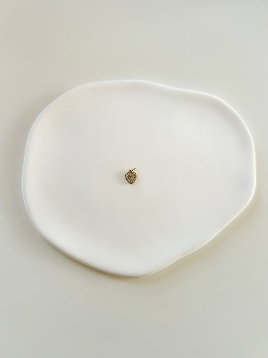 Charms pendentif petit cœur doré avec strass