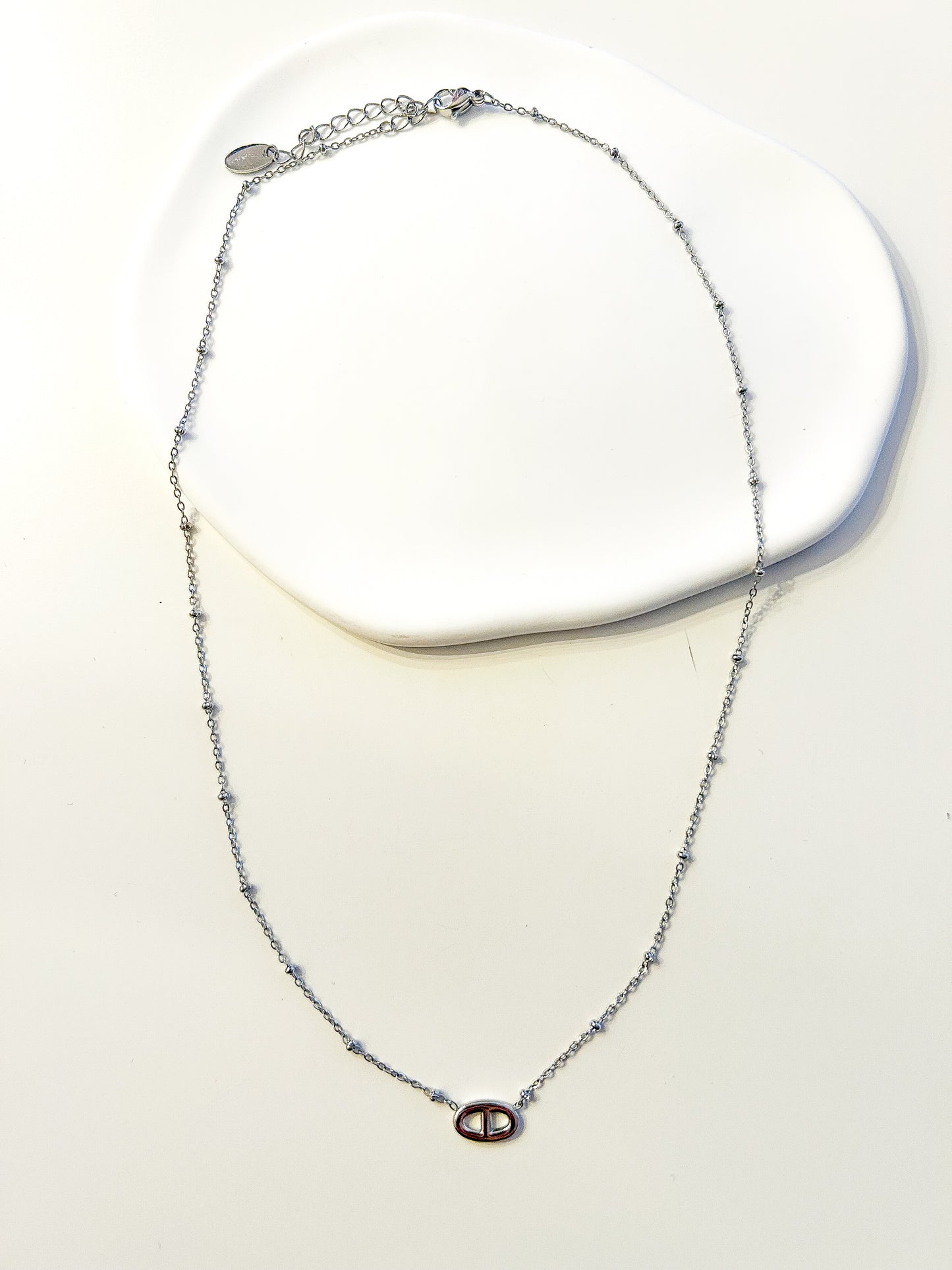Collier Ovale Brillant en Argent