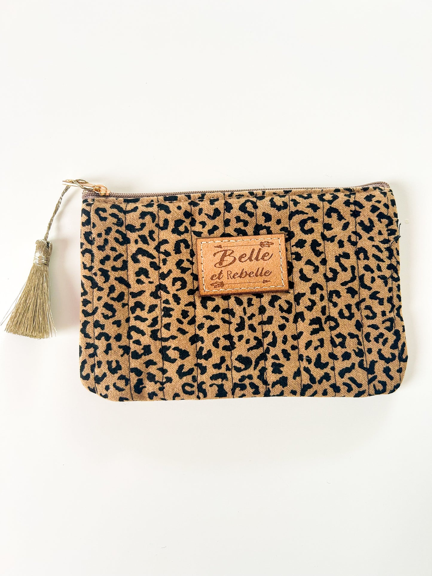 Pochette “Belle et Rebelle” marron & noir – motif animal tendance