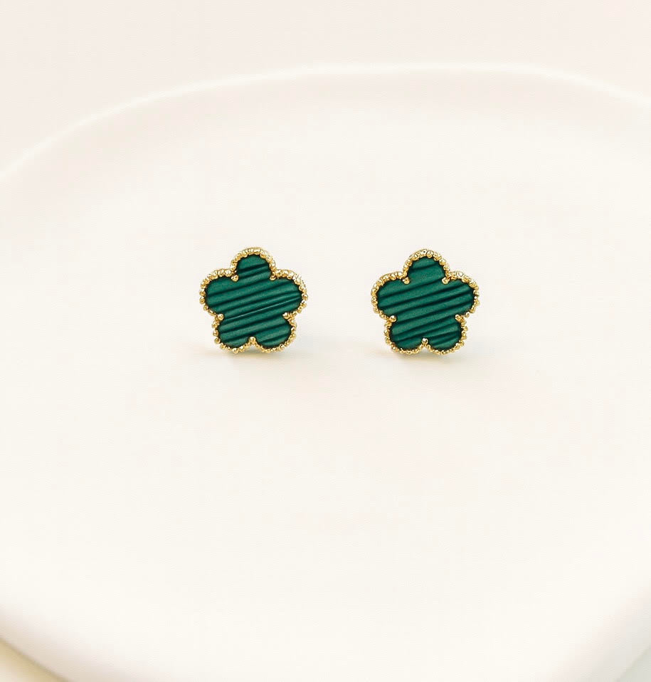 Boucles d'oreilles - Trèfle vert